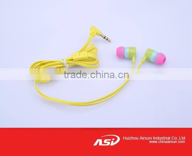 Newest Design MP3 Earphone With Flat Cable