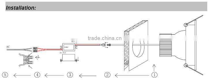 Super Bright 3W SMD2835 LED Downlight with External Power Supply