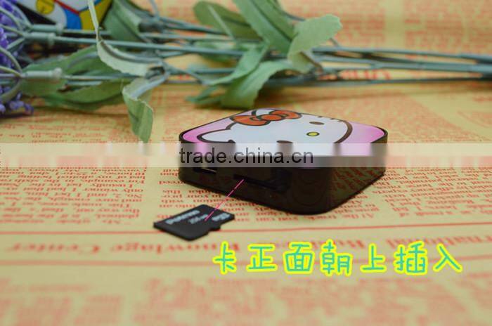 cheap bulk square shaped mini mp3, cartoon music box mp3 players