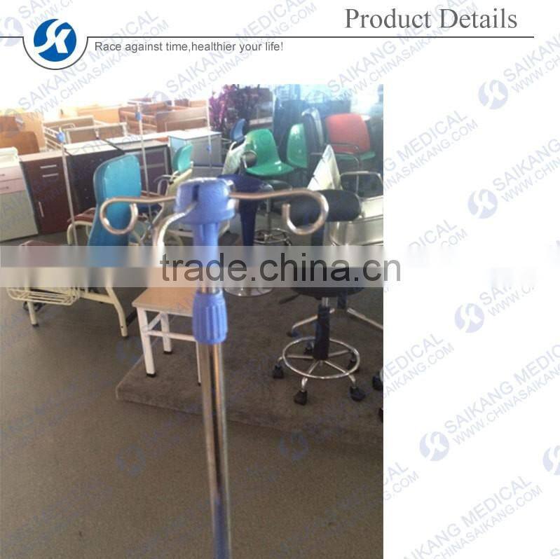 SKH041 Hospital Furniture Stainless Steel IV Pole For Sale