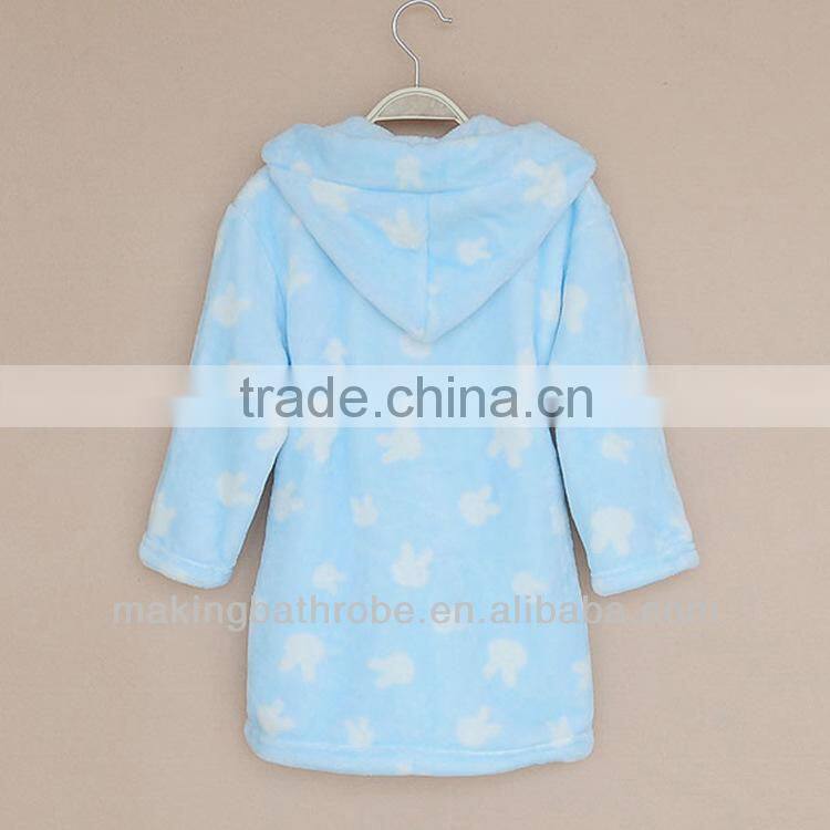 baby toddler printed pattern hooded bathrobe