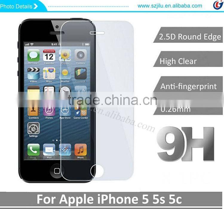 For iPhone 5 5S 5G 4 4S 4G Tempered Glass Clear Screen Protectors, Anti-Scratch Premium Film Clear Screen Guard RCD04010