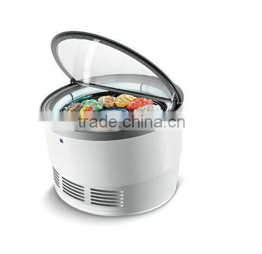 SHENTOP Ice Cream Round Rotation Showcase Cabinet Customized