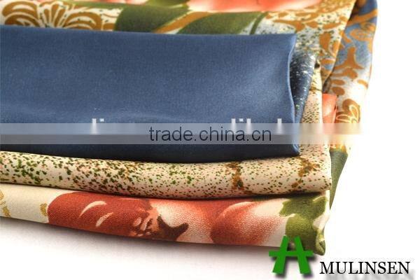 Shaoxing Textile Polyester 50D dubai floral satin fabric