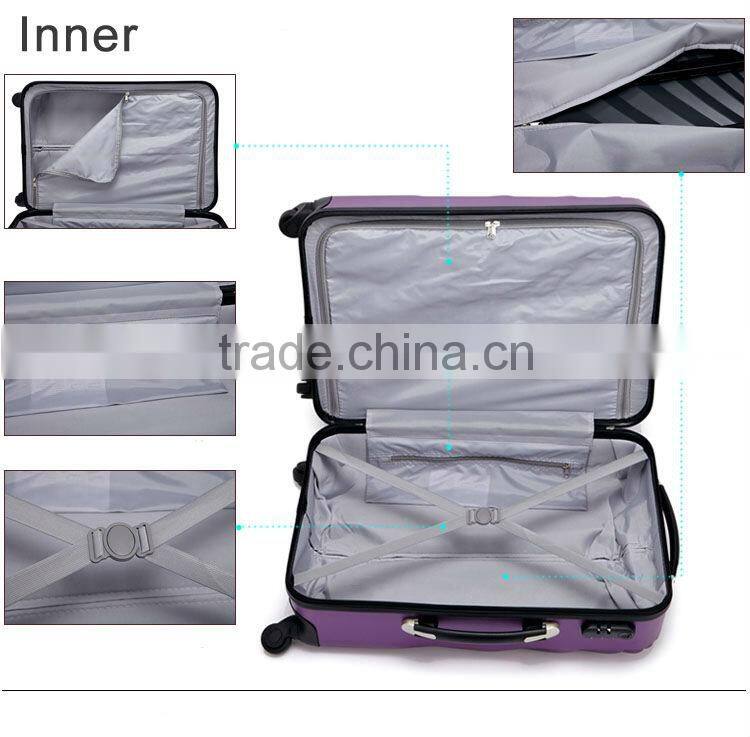 2016 Cabin Colorful ABS trolley bag, Hardshell luggage cases ,Fashion Girl travel luggage