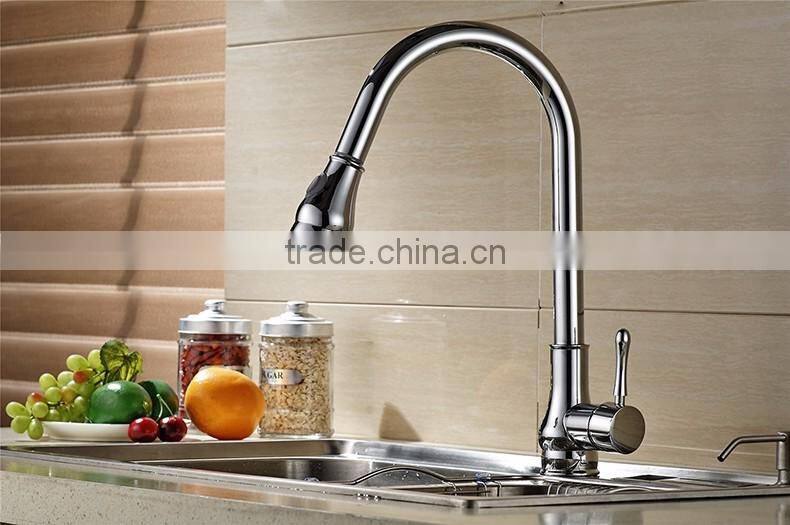 black antique chrome brass pull out kitchen faucet