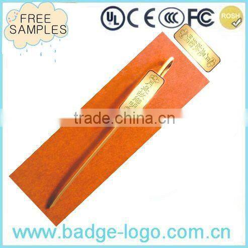 newest design gold-plating 3D metal bookmark for books