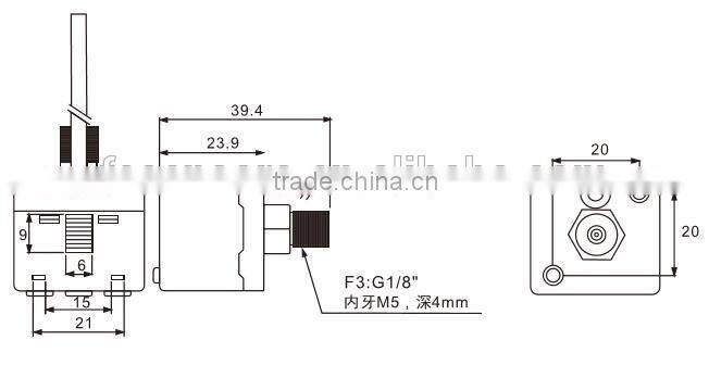 F&C FKP60 series three-color dual digital LCD display pressure sensor