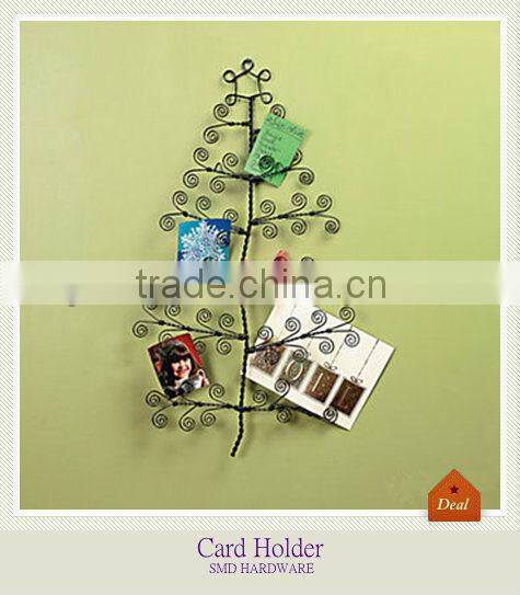 Wrought iron wall hanging business card holder