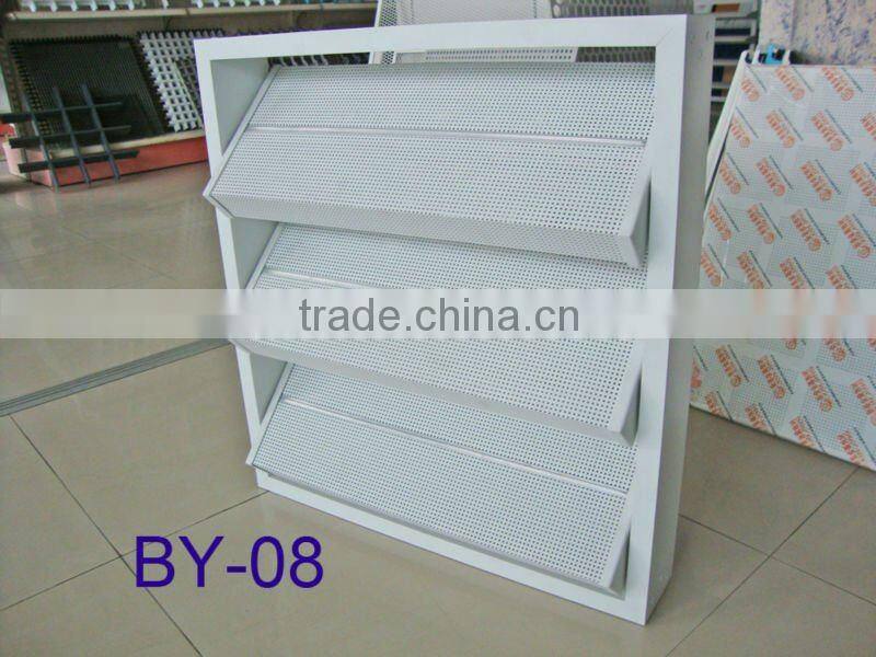 Curved perforated aluminum sun louver/screen (C E)