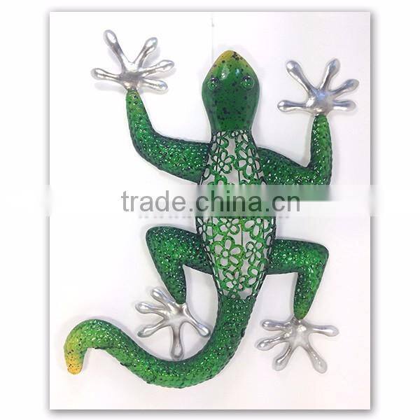 Wholesale Iron Arts Metal Craft Garden Decor Green Gecko