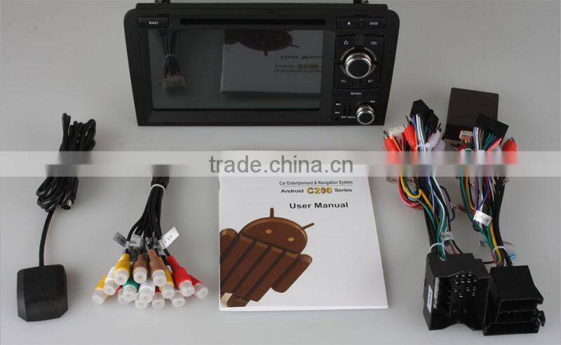 Newest Pure Android 4.4 up to android 5.1 for Audi S3 A3 Car DVD GPS Quad Core RK3188