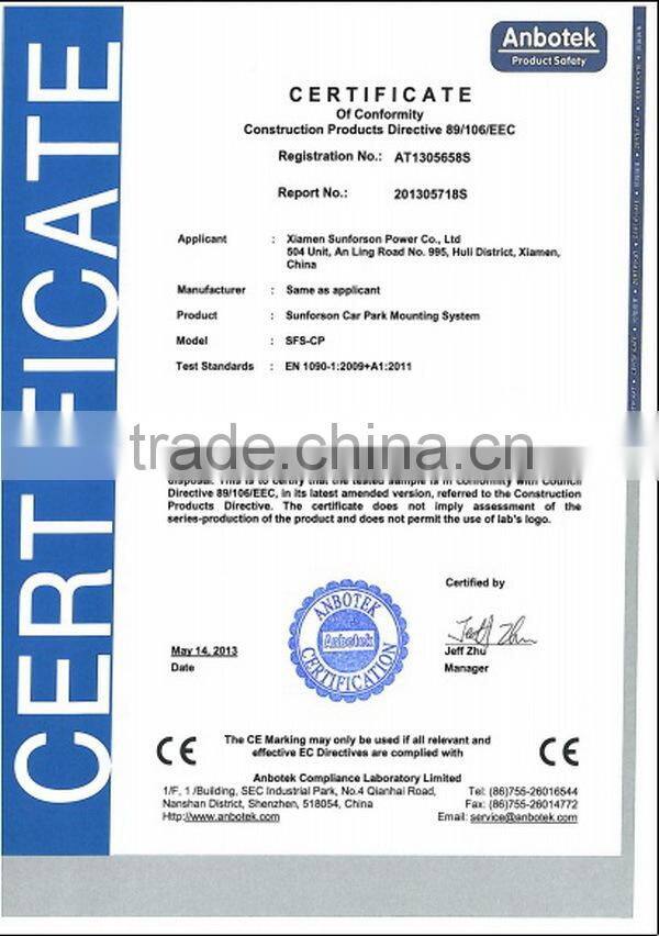 Solar ground mounting system 10kw of carport