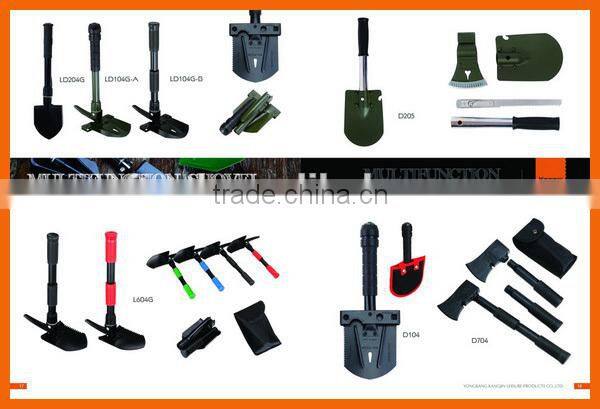 round nose spade Full black iron piece double plastic covers Folding shovel hot sell mini garden tool USA