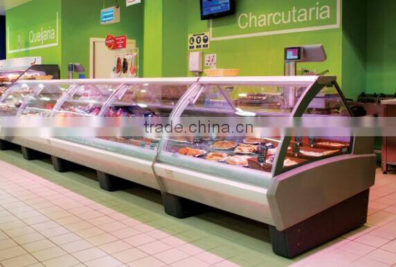 Supermarket Display Meat Chiller Cabinet Showcase
