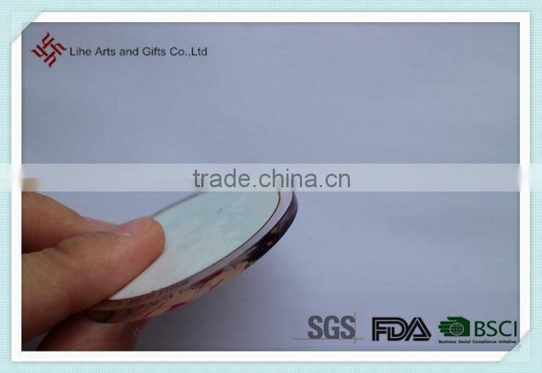 Manufacture acrylic material cartoon sex girl round keychain