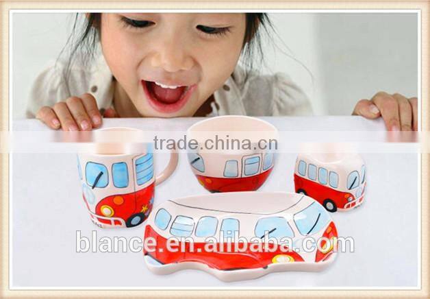 ceramic London bus Children dinner set for baby gift