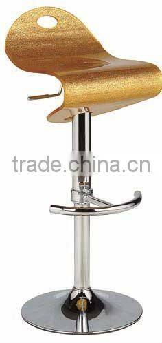 wooden s shape bar stool with footrest and 385base