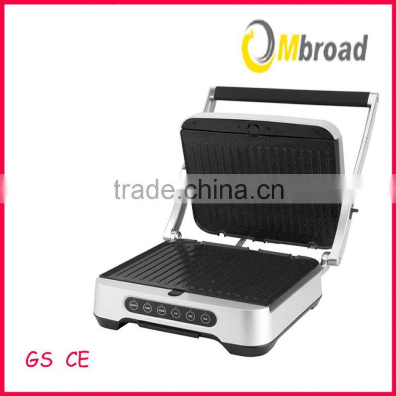 professional 4-slice large electric digital panini sanwich press grill maker