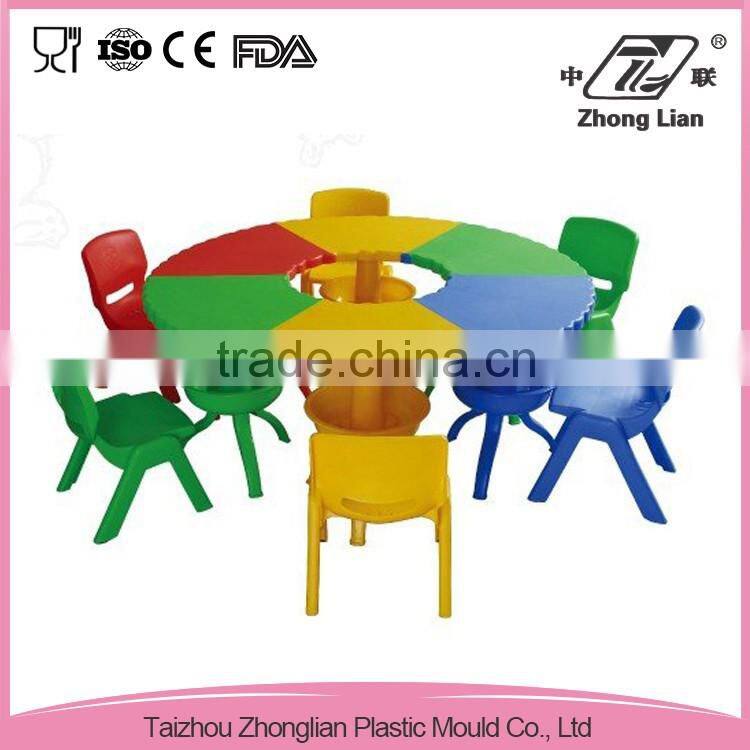 China Factory supplier Kindergarten nursery school furniture plastic cheap kids study table and chair