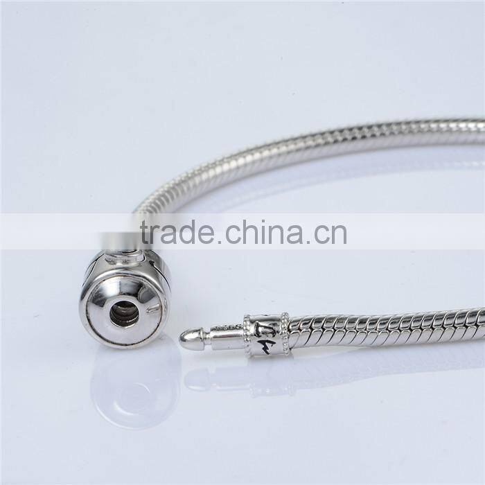 Wholesale 925 Sterling Silver European Charm DIY Bracelet BR008