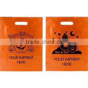 Accept custom Halloween plastic die cut bag for small gift