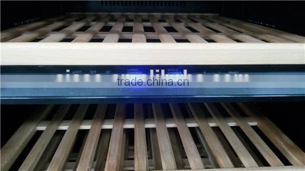 glass door Wine Chiller cooler triple zone wine fridge 2015 new wine refrigerator