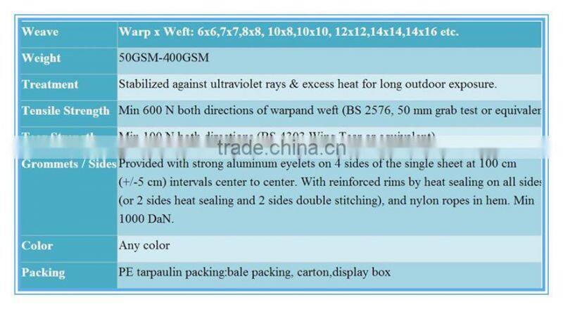 UV treated waterproof bright orange PE tarpaulin sheet
