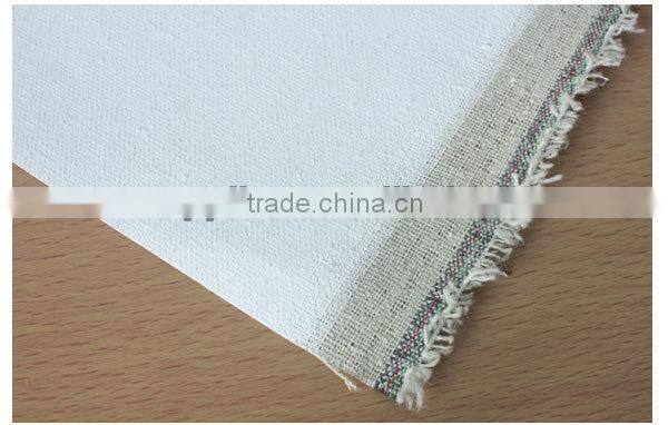 Transon 4438 triple acid-free primed smooth texture 322gsm linen blend canvas roll, 62.9'' wide, practice quality