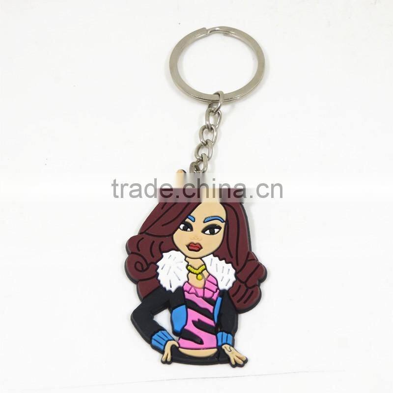 Yiwu Manre pvc keychain manufacturer custom 2d keychain silicone/ rubber key ring
