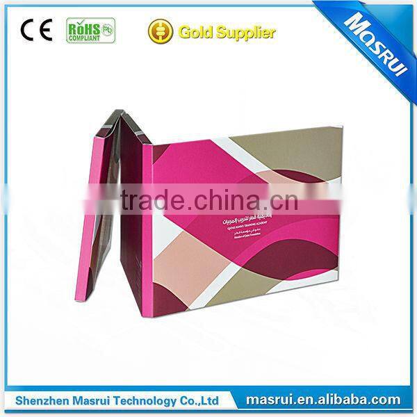TFT Lcd screen Video greeting card / lcd video brochure card/merry christmas lcd video brochure with 7.0 inch lcd screen