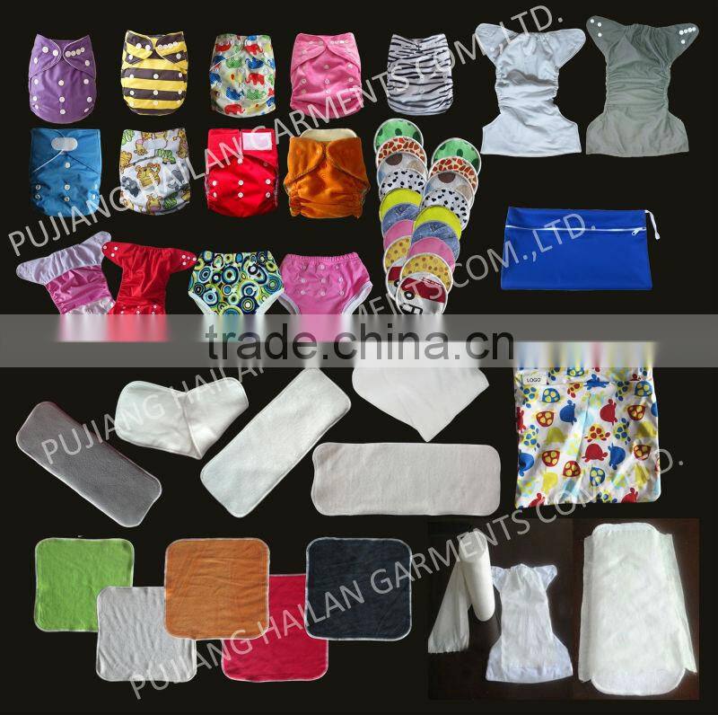 Hot sale cute fashional print pocket baby cloth diapers Eco friendly reusable baby diaper cover waterproof baby nappy
