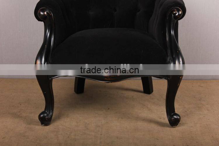 Popular single seater wood fabric folding chair single seater sofa chairs