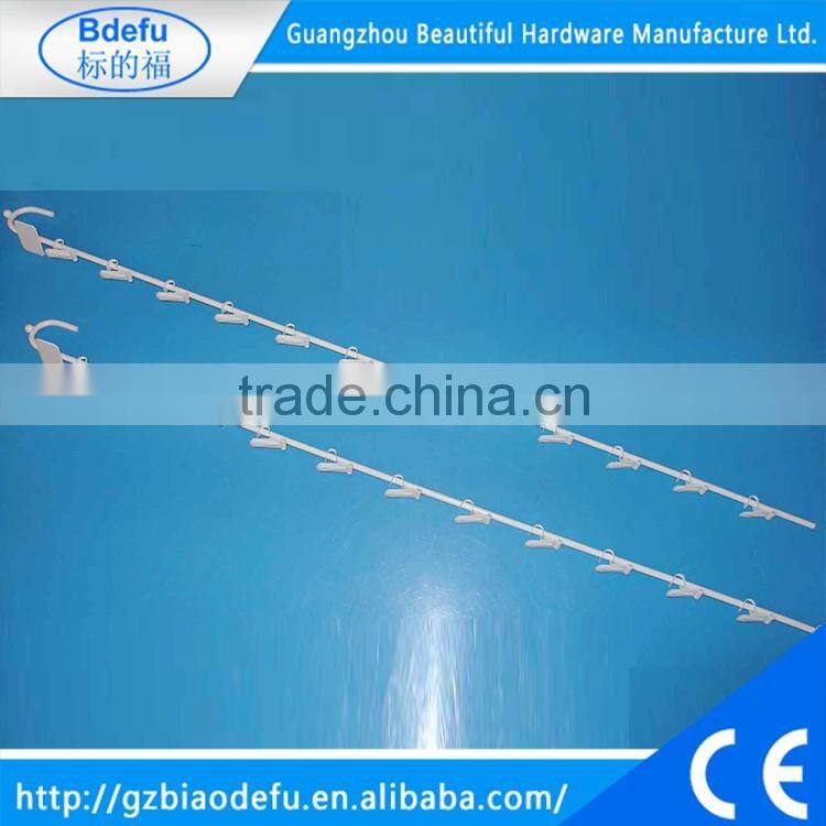 White metal hanger strip / bar with 12 hooks