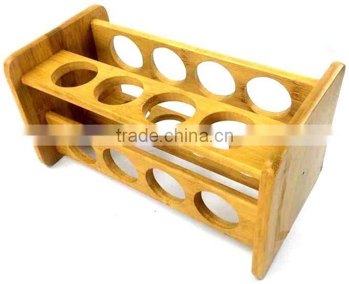 BH010/ 2016 Rolling Up Revolving Organic Bamboo Spice Jar Rack