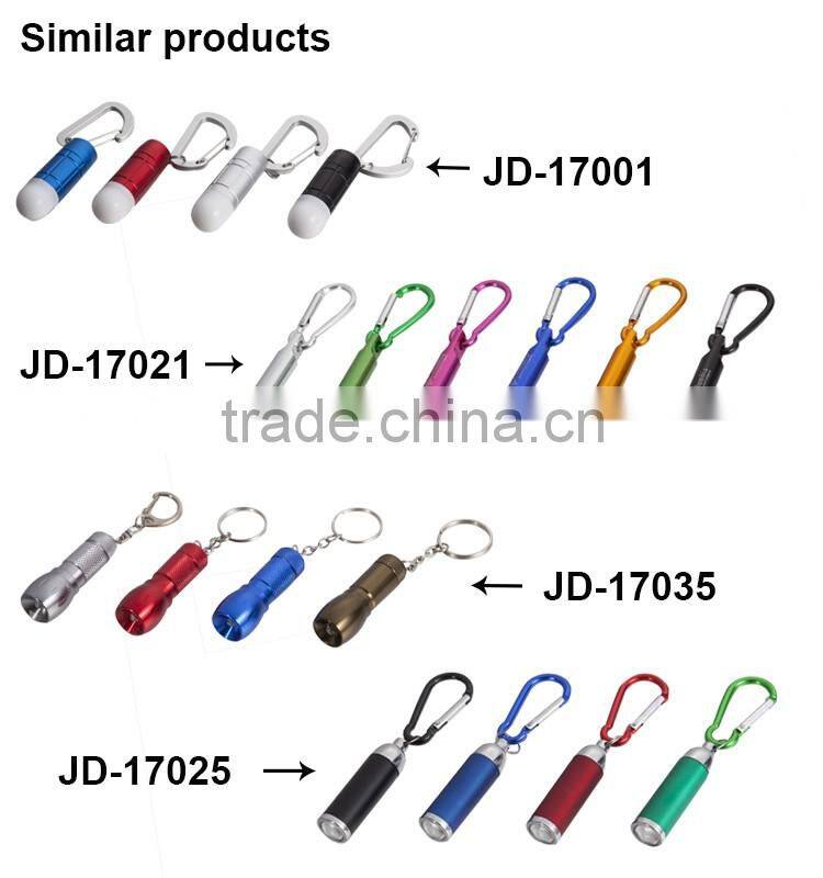 Mini aluminum flashlight keychain with 3 LED ligth great idea for gift, promotion