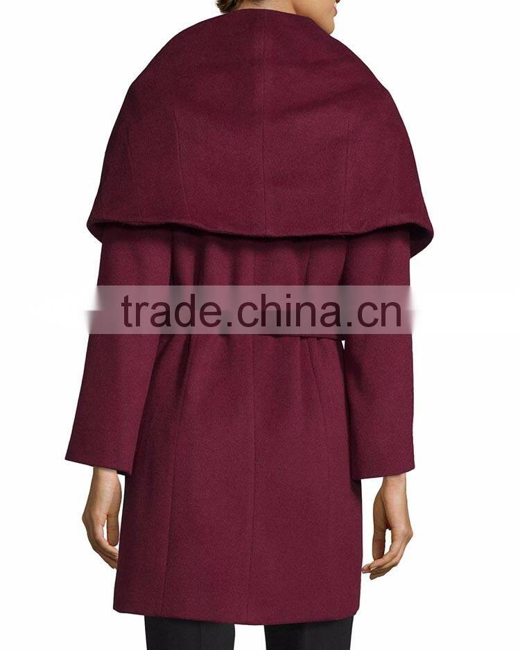 OEM wholesale Hi-end fall winter new pant coat design woman's wool coat