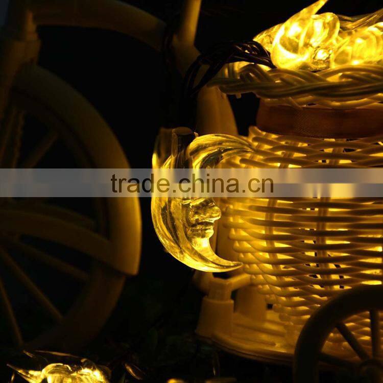 20ft 30 LED Moon String Solar Led Light or Outdoor, Gardens, Homes, Wedding, Christmas Party
