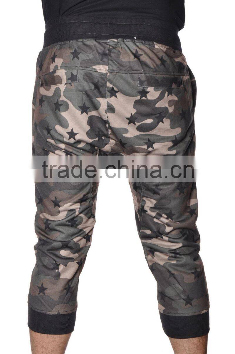 Mens Sublimated Slim Fit Military Camo Street Joggers