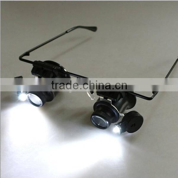 headset glasses type watch repair magnifier with led light magnifier