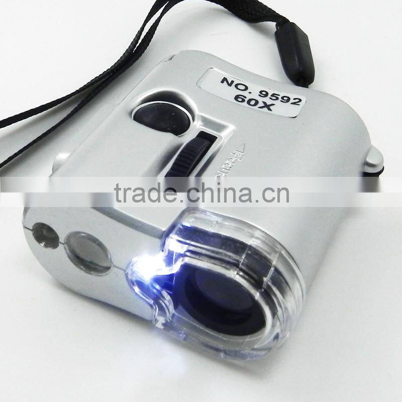 60x pocket microscope with led/ uv lamp