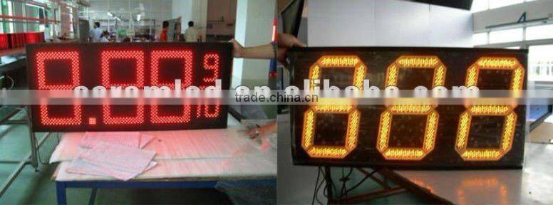 2015 Amazing 24inch 8.88 9/10 LED gas price sign,waterproof,for gas station