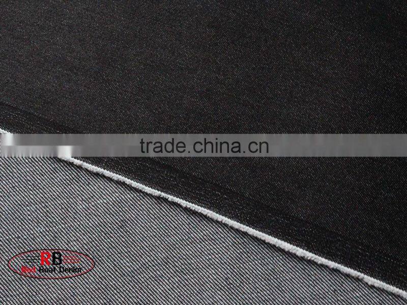 Factory Stock Lot 7oz Black twill 72%Cotton Denim Fabric