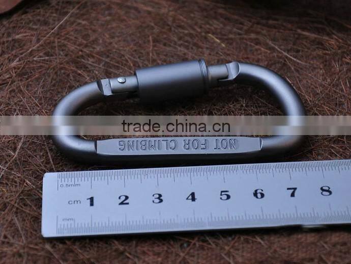 Wholesale Aluminium alloy D Ring Shape Outdoor Mountaineering Buckle With Lock, Mountaineering Carabiner