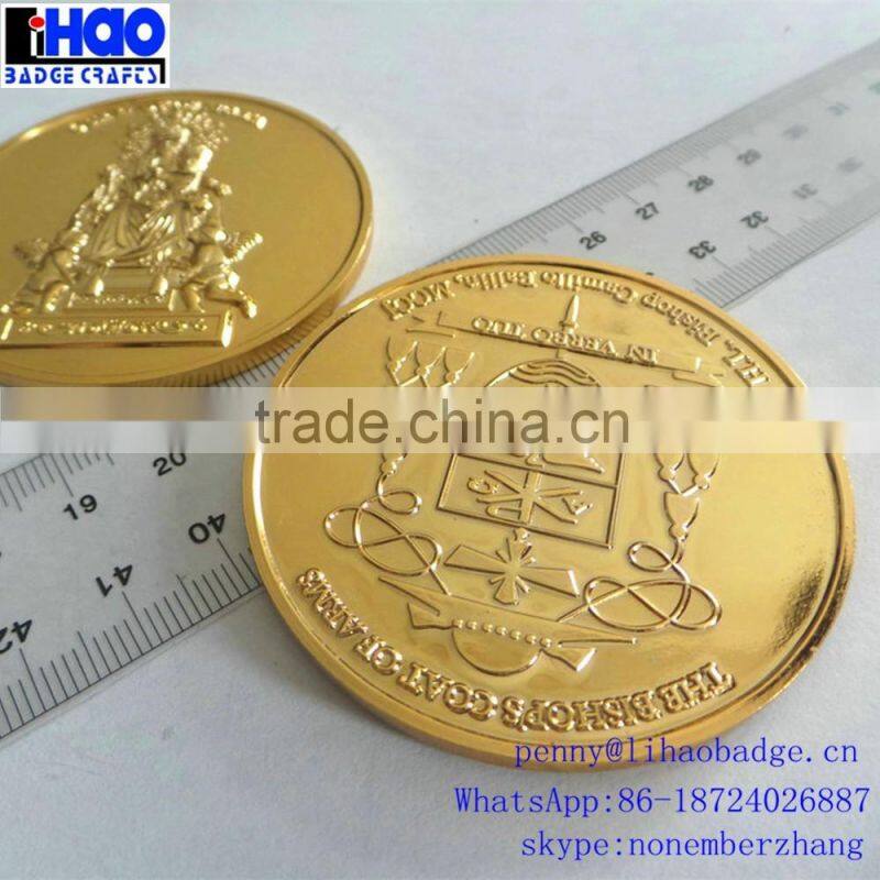 Factory High Quality Souvenir Custom Metal Brass Coin