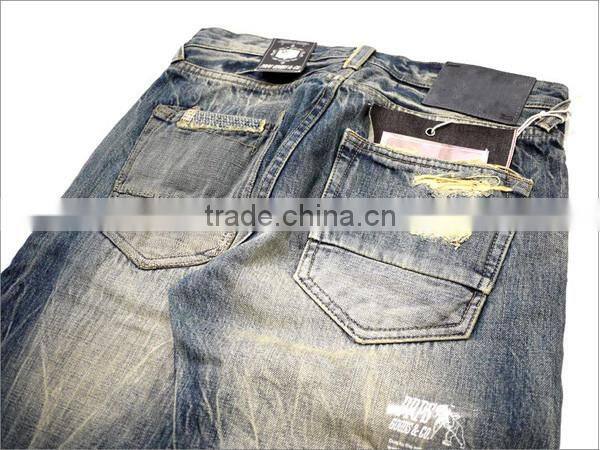High quality heavy wash ripped jeans wholesale destroyed jean american wholesale jeans (LOTM258)