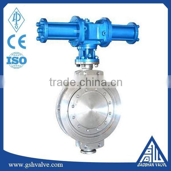 high quality hydraulic control soft/metal hard seal butterfly valve