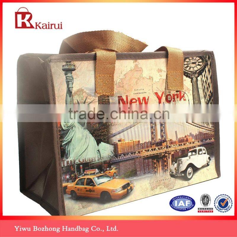 4 color laminated non-woven bag price with zipper
