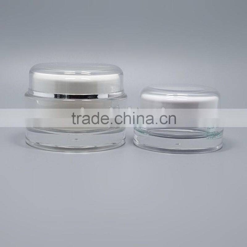 wholesale fancy cosmetic acrylic cream jar,clear decorative plastic cosmetic jar ,custom cosmetic jar with lid