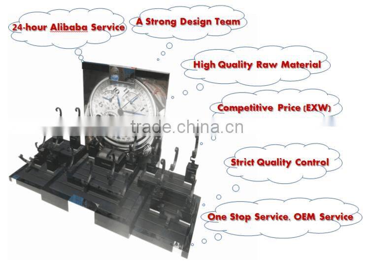 high quality black high glossy watch display with photo frame